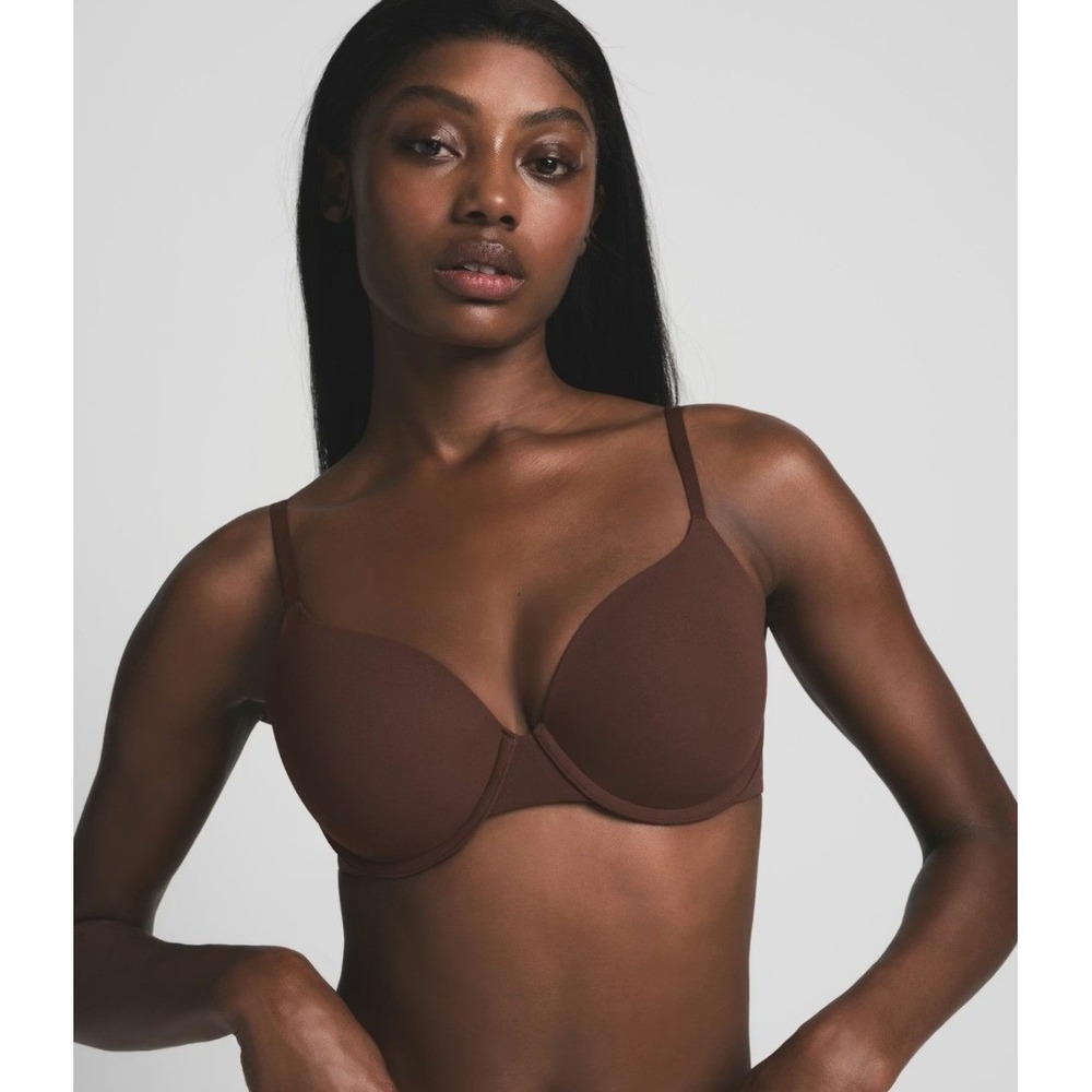 $54 NWT SKIMS Fits Everybody Demi Bra 32D Cocoa BR-UWR-2294 Underwire